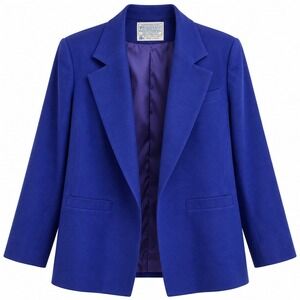 Vintage Pendleton Blazer Womens 20 Blue 100% Virgin Wool Made USA Oversized